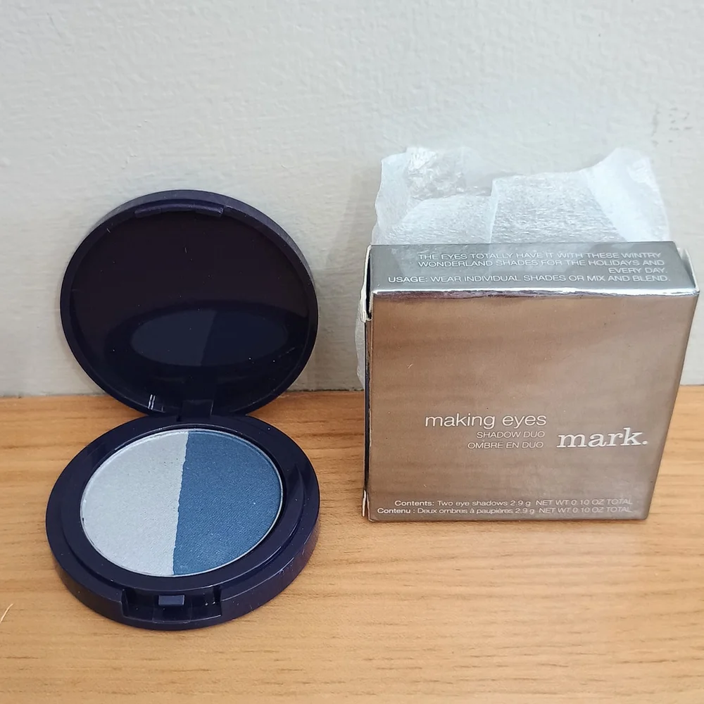 NOS 2009 Avon Mark Making Eyes Eyeshadow Duo Got The Blues 2.9g .10oz